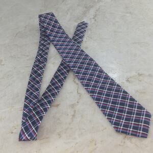 US POLO ASSOCIATION NAVY RED WHITE & BLUE PLAID NECKTIE